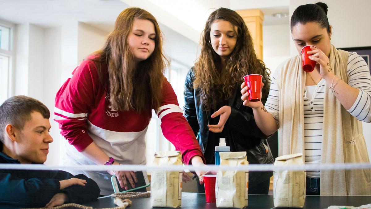 Students having coffee